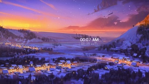 雪夜下的小屋