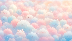可爱糖果色棉花糖
