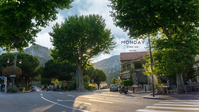 唯美治愈乡村小镇街道
