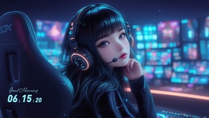 电竞耳机女孩