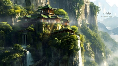 云雾缥缈的山涧