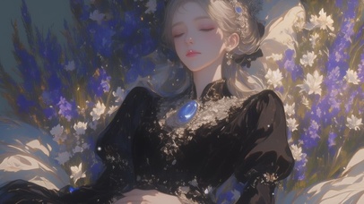 水墨风甜美治愈女孩