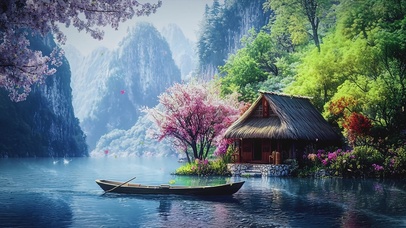 唯美山水AI壁纸