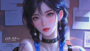 双马尾女孩