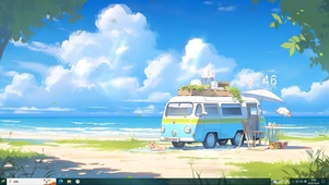 海边野营巴士
