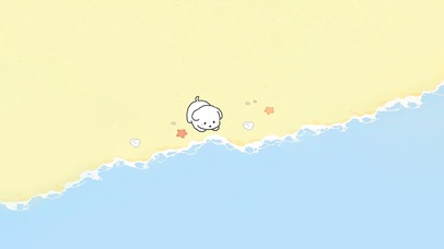 看海玩沙的小狗