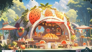 清新草莓露营小屋	