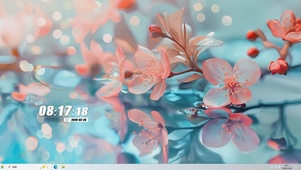 水中护眼花朵桌面主题