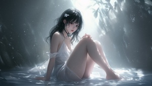 雪中的少女
