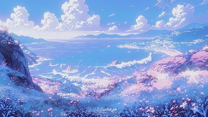 风送碎浪的晴日