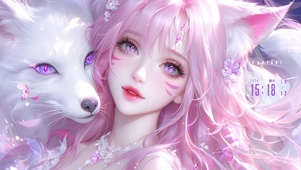 甜美狐狸少女