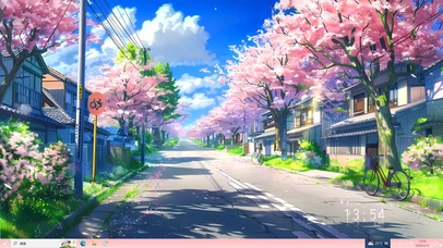 唯美阳光樱花街巷