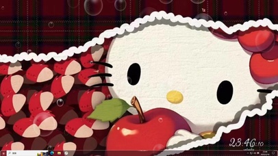 Kitty吃苹果  主题