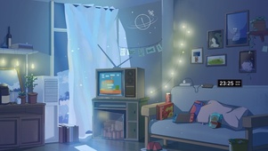 4k 治愈唯美夜色房间