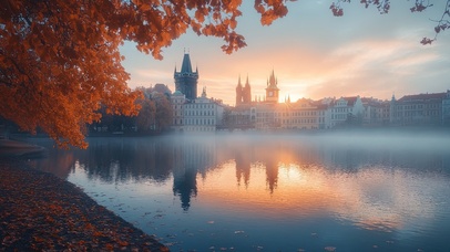 秋季布拉格湖畔