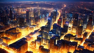唯美炫酷璀璨城市夜景
