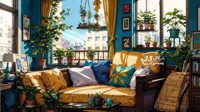 4K唯美治愈绿植房间