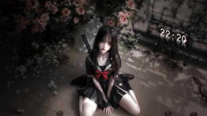 黑衣武士少女