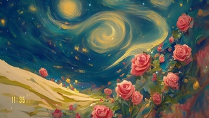 4K 星夜玫瑰