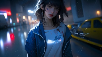 赛博街道女孩