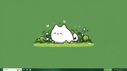 绿色护眼小猫咪