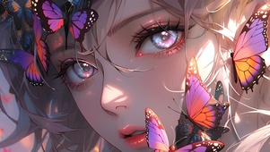 蝴蝶和美少女