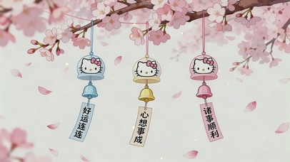 Kitty 送福，万事胜意