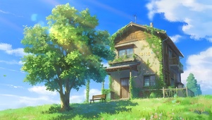 夏末绿荫小屋