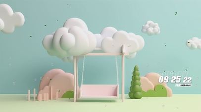 简约壁纸3D摇篮