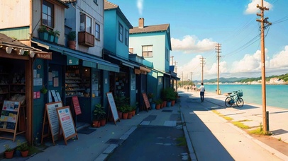 海边小镇街道