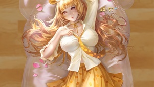 房间金发少女