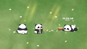 夏日可爱熊猫