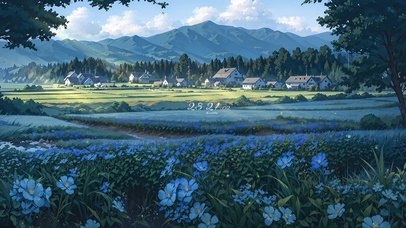 4K唯美治愈动漫田野乡村