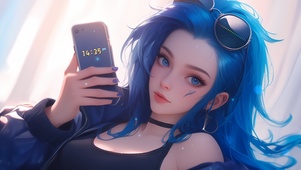 刷手机的少女