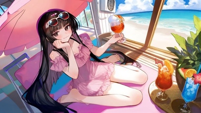 海边泳装少女-塑心