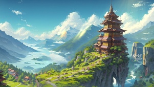 唯美国风大山