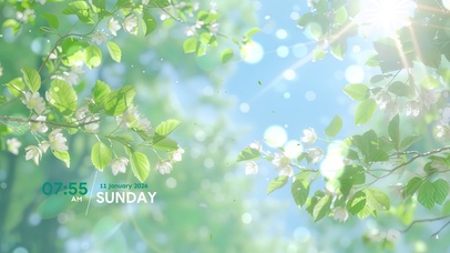 护眼花草树木景色