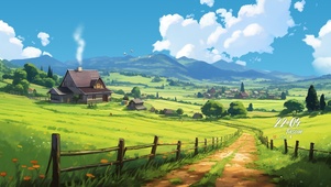 治愈护眼乡村小路
