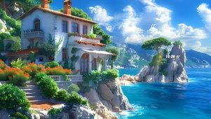 山涧湖泊小屋