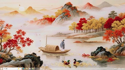 暮秋山影-桌面主题