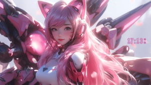 粉发机甲少女