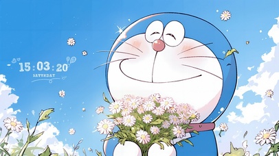 春日捧花机器猫