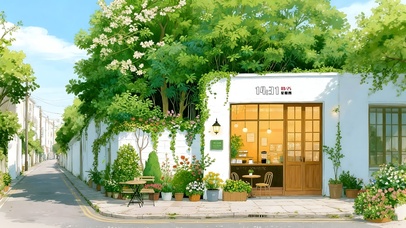 惬意的绿植小镇