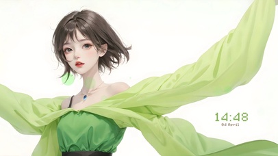 4K风中飘逸女神