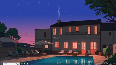 仲夏夜小院泳池主题