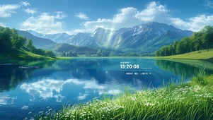 自然湖泊美景