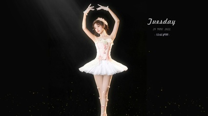 灯光下的芭蕾小仙女