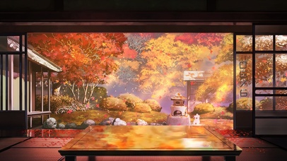 治愈秋叶午后小院