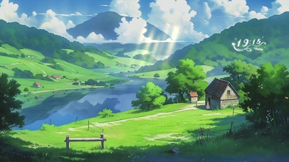 护眼AI绿色插画