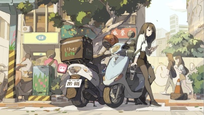 4K台北街道女孩